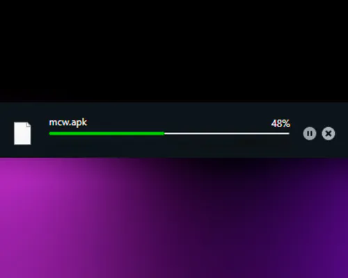 find the downloaded MCW Apk file