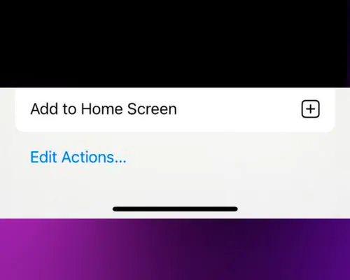 Select Add to Home Screen